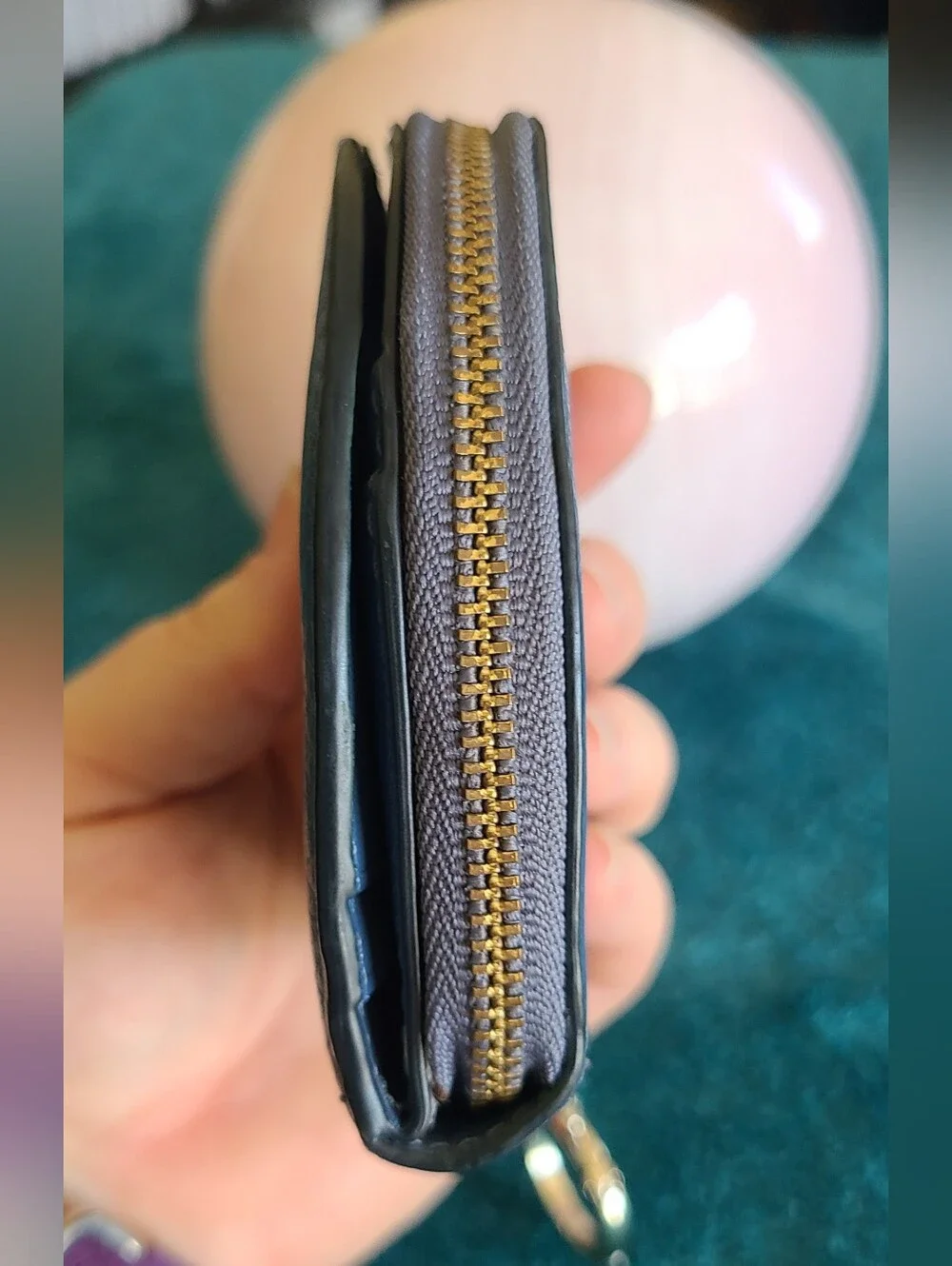 kate spade Blue Leather Wallet With Keychain